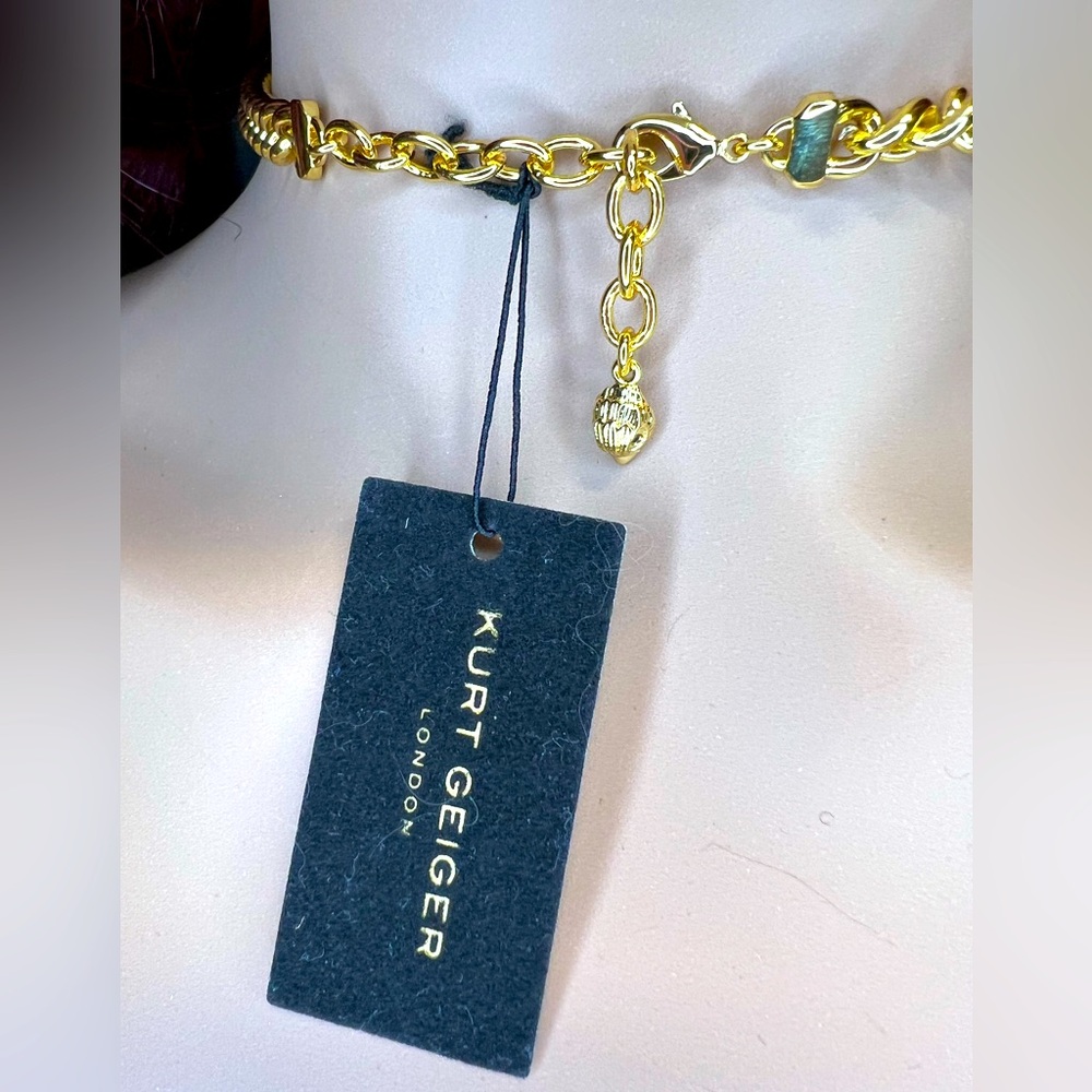 Kurt Geiger London NWT  Signature Eagle Pastel RhineStone Necklace (J153) - Picture 5 of 9